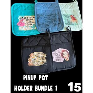 50s Housewife Pot Holders 1 - Brand New - Great Gift - Vendor Show Filler